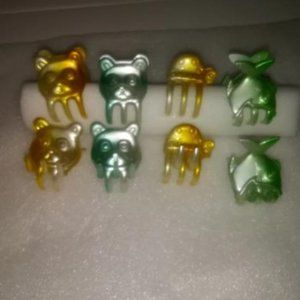 Hair jaw clips in a variety of colors 8pk
